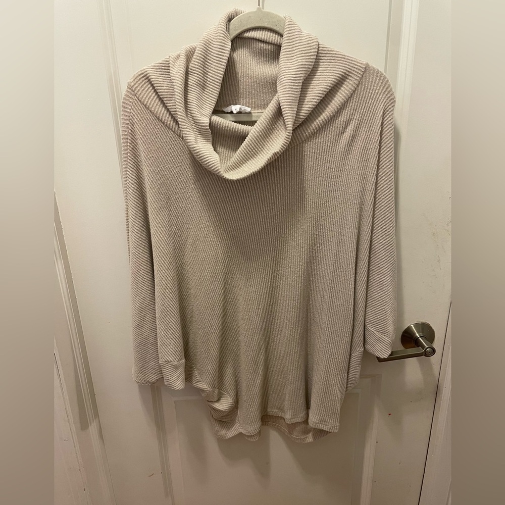 Cozy Korye Cream Cowl Neck Sweater